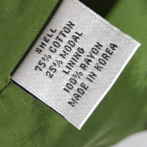 TALBOTS Collection Green Velvet Blazer Jacket One Button Retro 12 Y2K - Picture 6 of 7